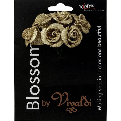 Foam Glitter Rose Flowers (available in 2 colours)